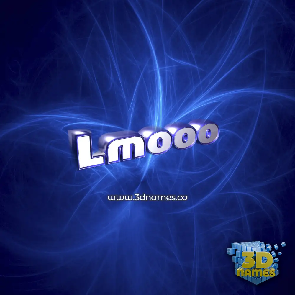 lmooo in Plasma style - 3D name wallpaper