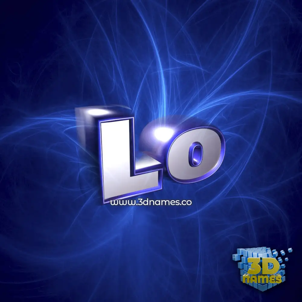 lo in Plasma style - 3D name wallpaper