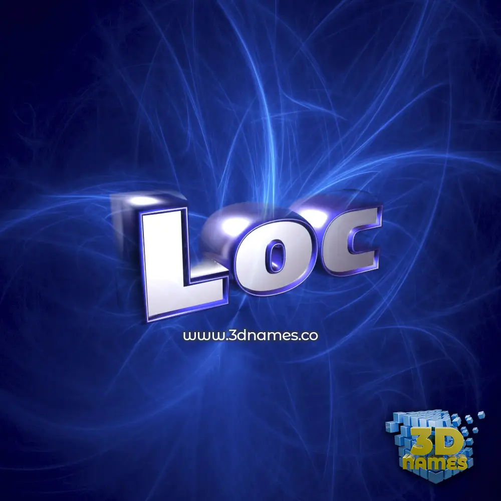 loc in Plasma style - 3D name wallpaper