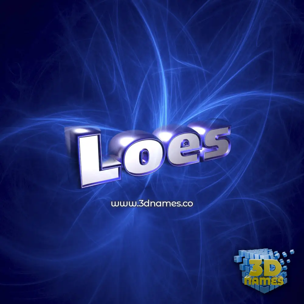 loes in Plasma style - 3D name wallpaper