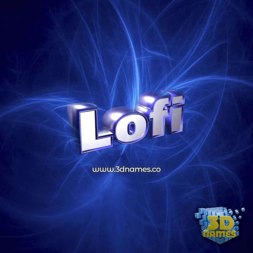 lofi in Plasma style - 3D name wallpaper