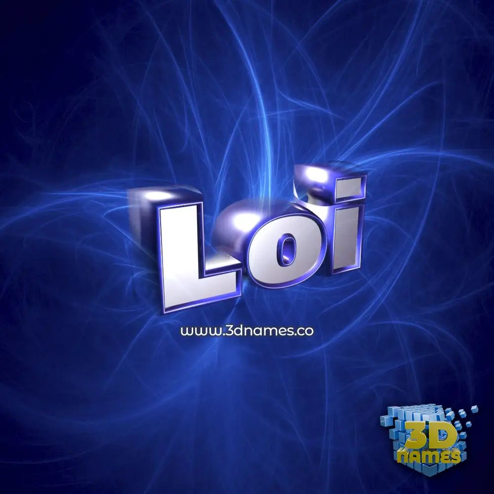 loi in Plasma style - 3D name wallpaper