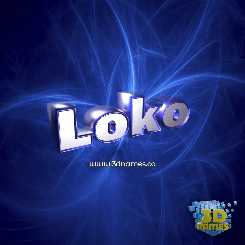 loko in Plasma style - 3D name wallpaper