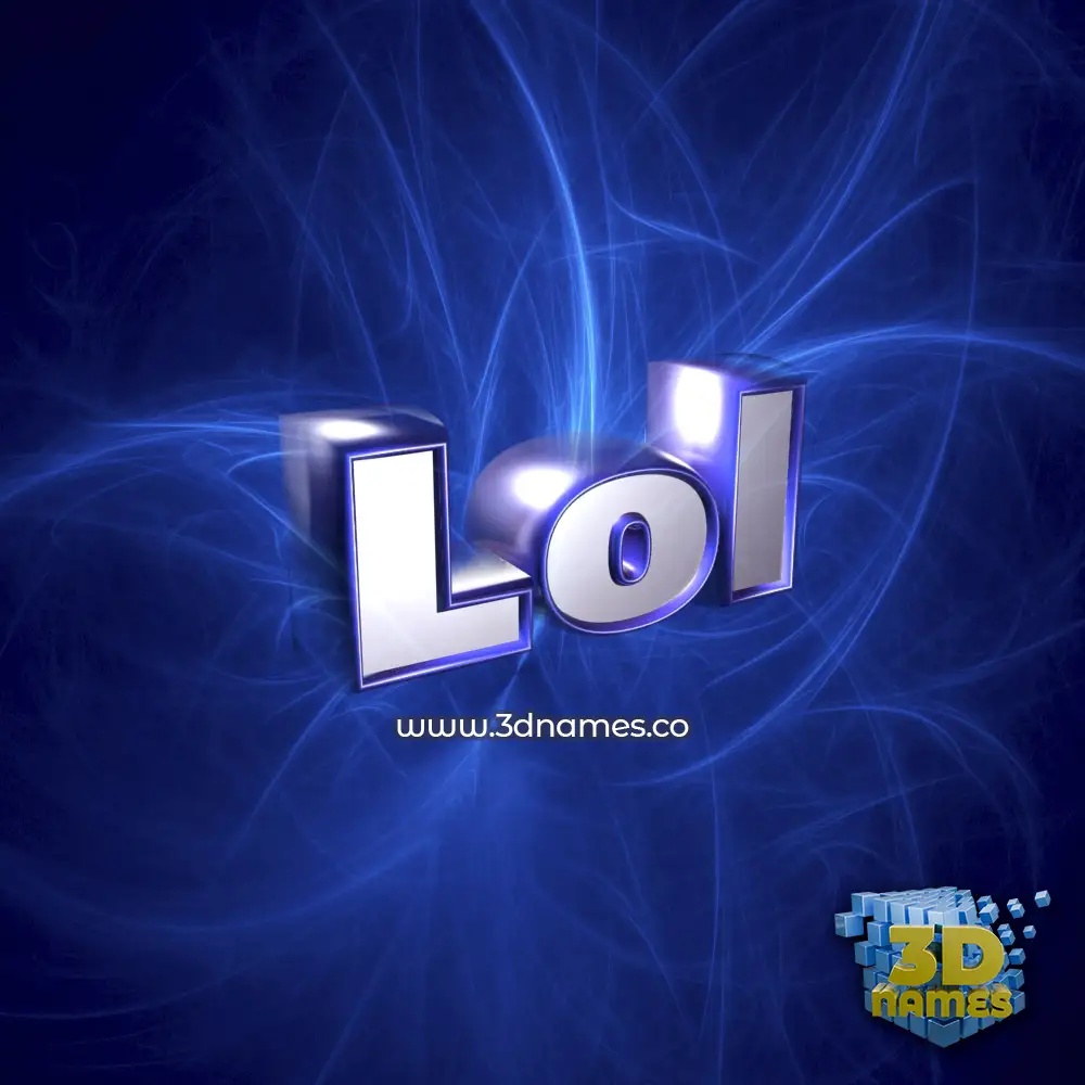 lol in Plasma style - 3D name wallpaper