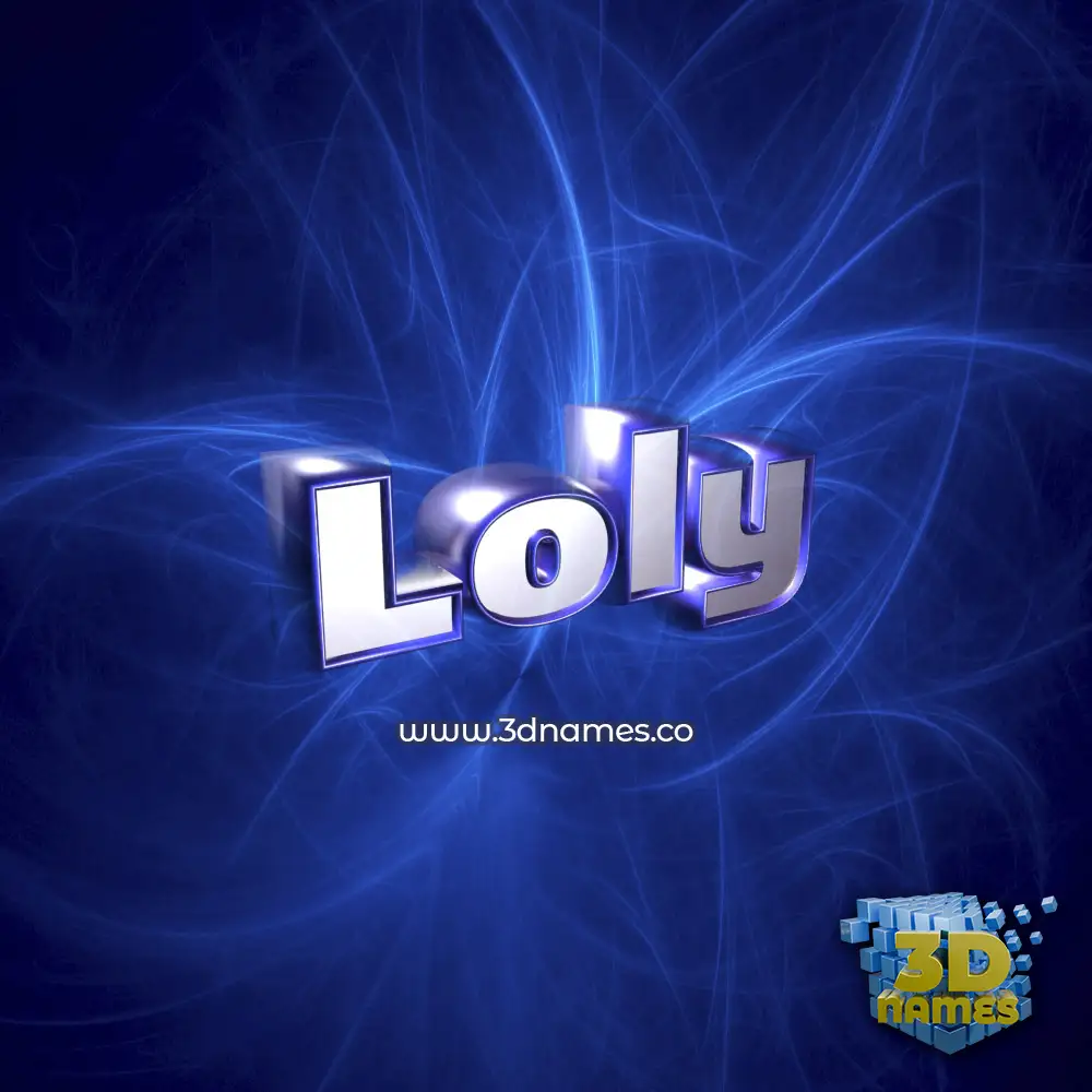 loly in Plasma style - 3D name wallpaper