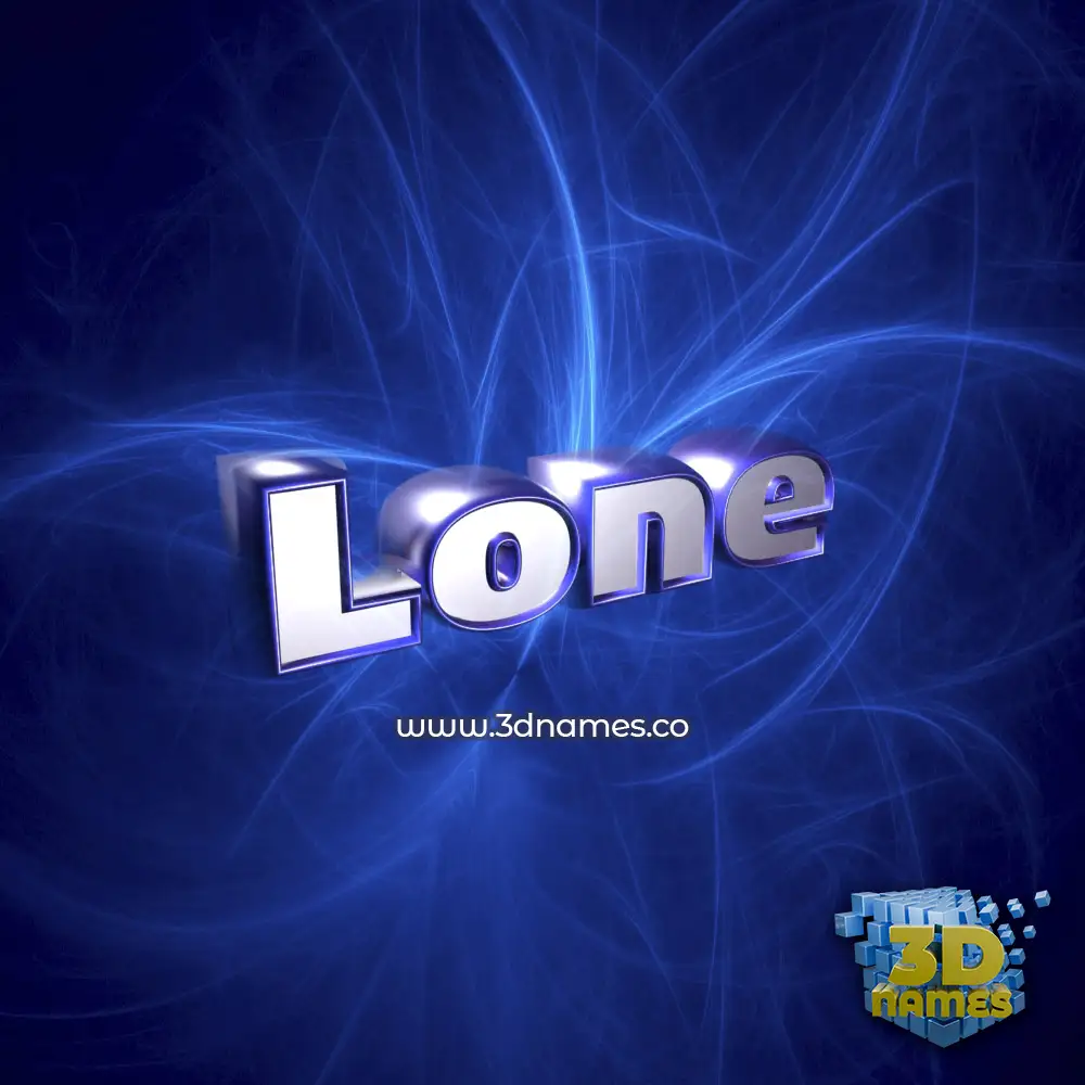 lone in Plasma style - 3D name wallpaper