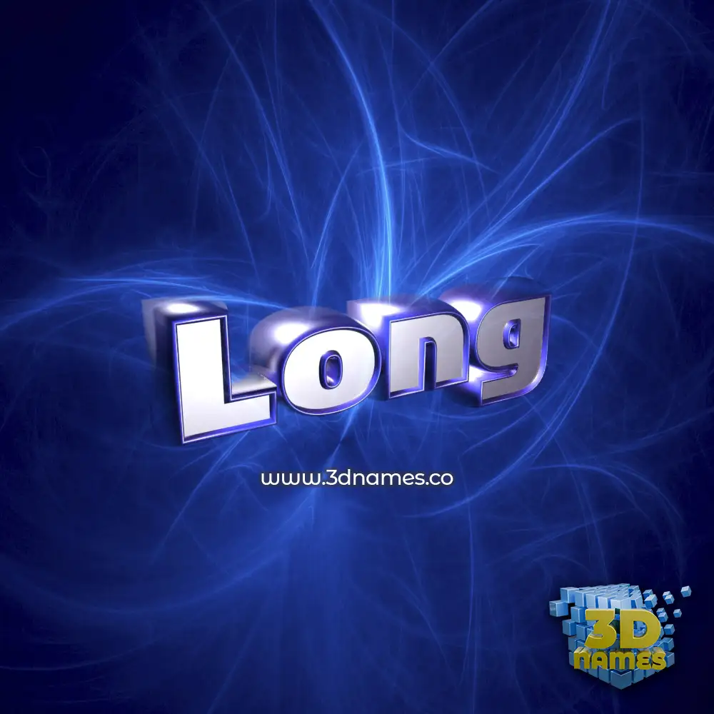 long in Plasma style - 3D name wallpaper