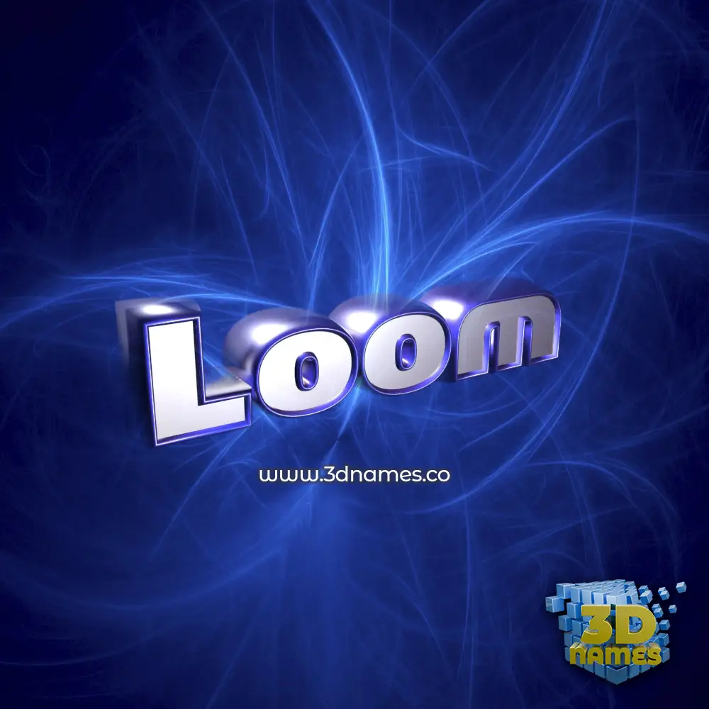 loom in Plasma style - 3D name wallpaper