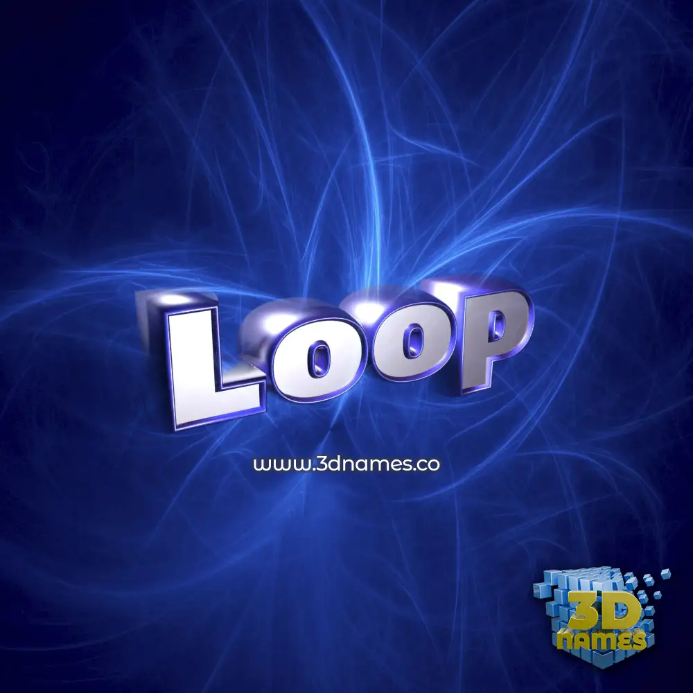 loop in Plasma style - 3D name wallpaper
