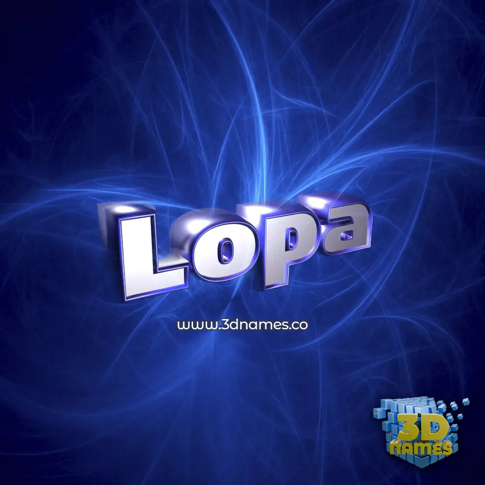 lopa in Plasma style - 3D name wallpaper