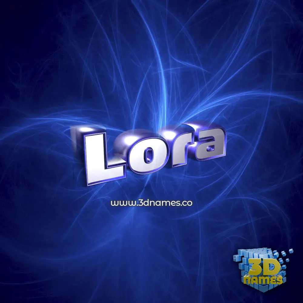 lora in Plasma style - 3D name wallpaper