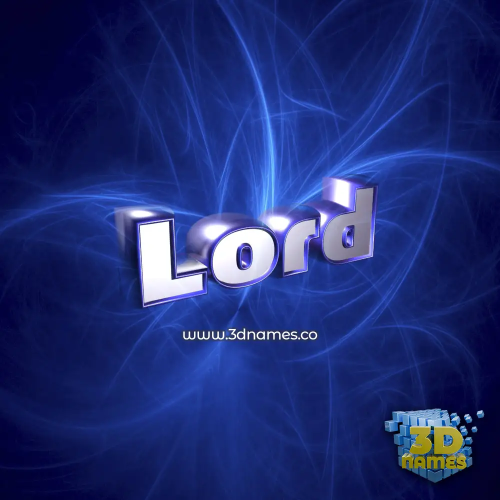 lord in Plasma style - 3D name wallpaper