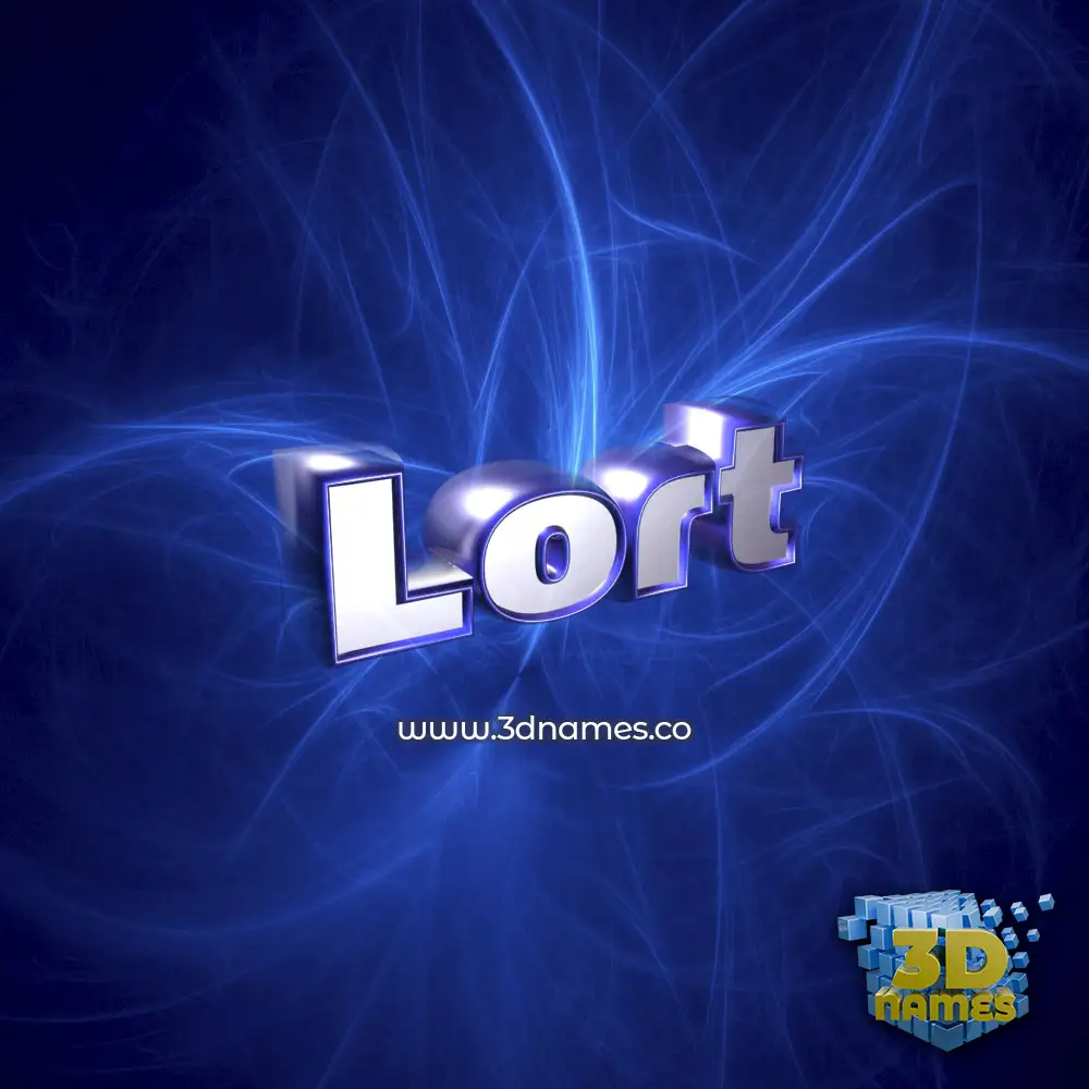 lort in Plasma style - 3D name wallpaper
