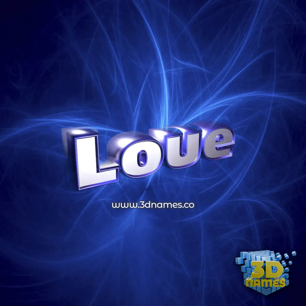 loue in Plasma style - 3D name wallpaper