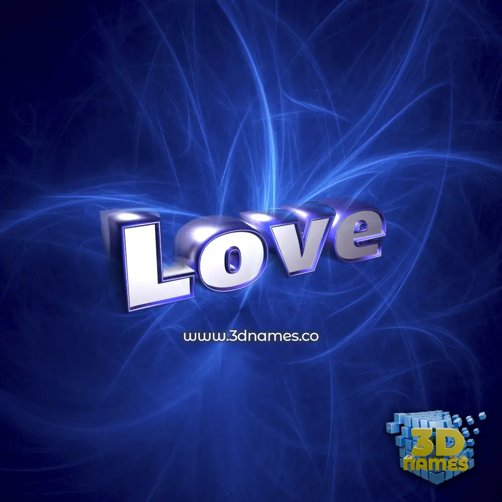 love in Plasma style - 3D name wallpaper