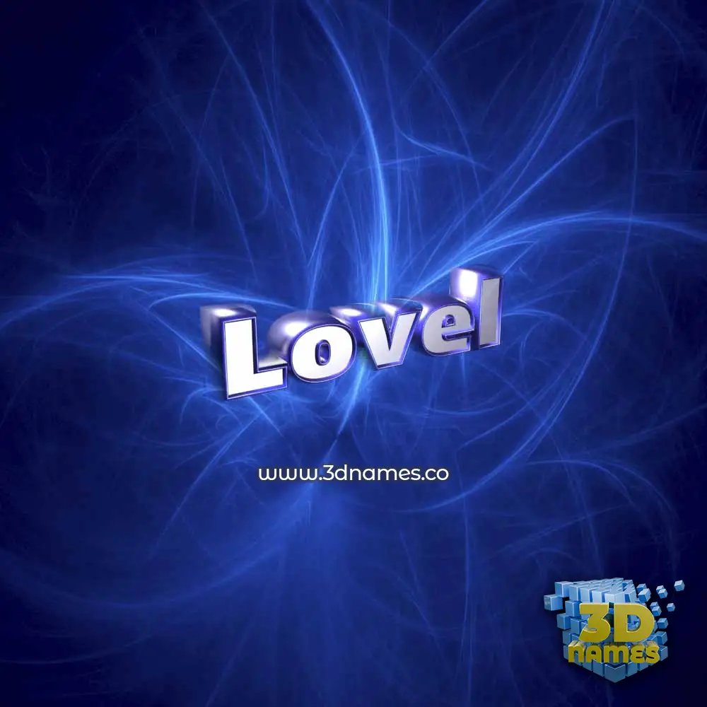 lovel in Plasma style - 3D name wallpaper