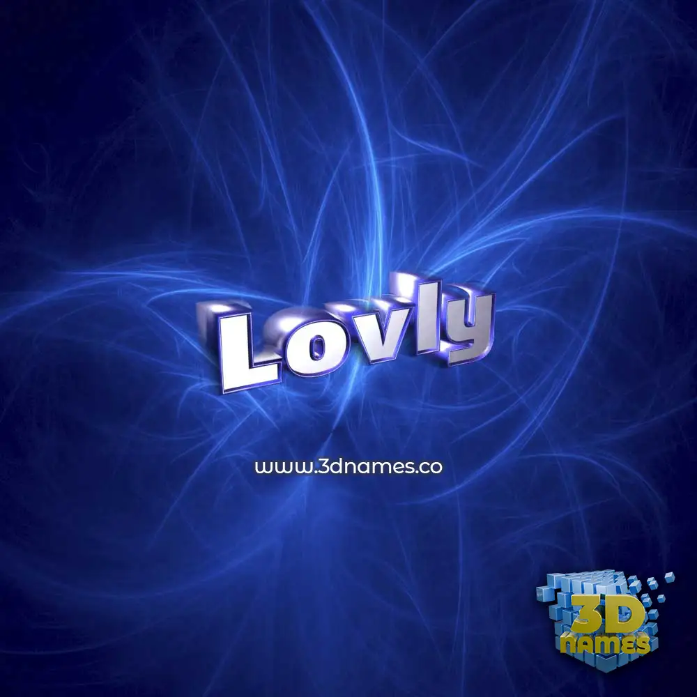 lovly in Plasma style - 3D name wallpaper