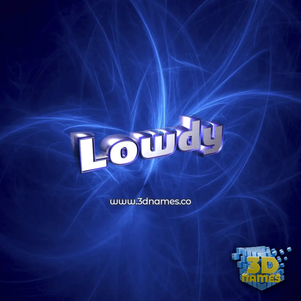 lowdy in Plasma style - 3D name wallpaper