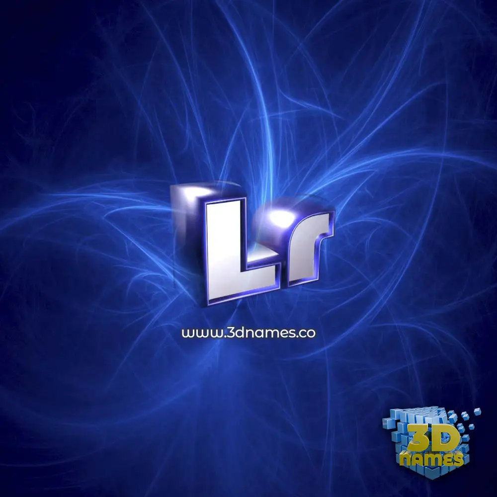 lr in Plasma style - 3D name wallpaper