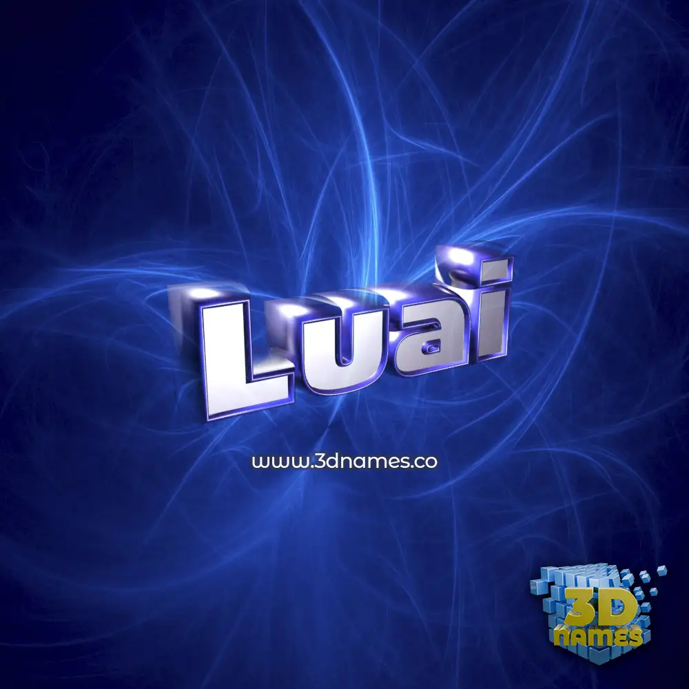 luai in Plasma style - 3D name wallpaper