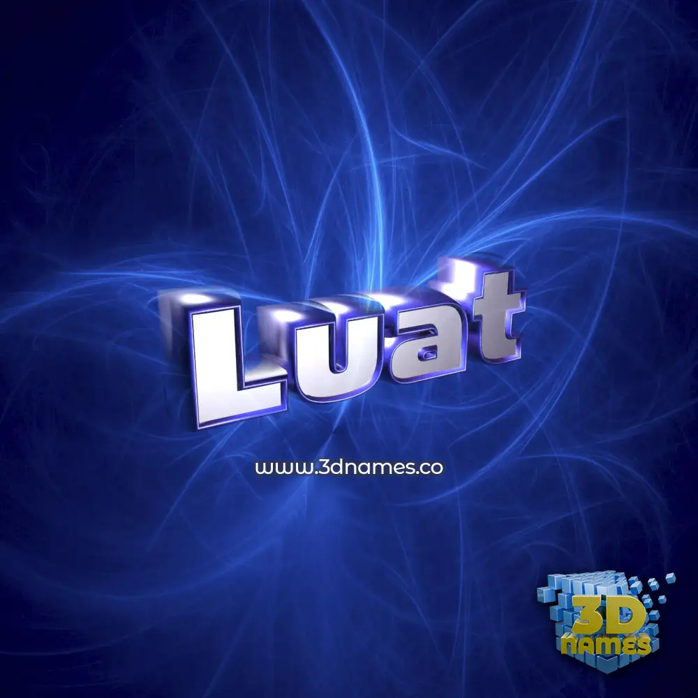 luat in Plasma style - 3D name wallpaper