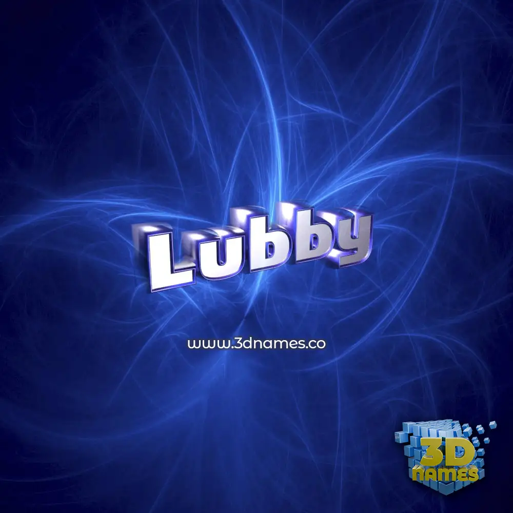 lubby in Plasma style - 3D name wallpaper