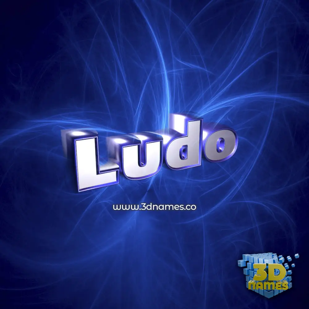 ludo in Plasma style - 3D name wallpaper