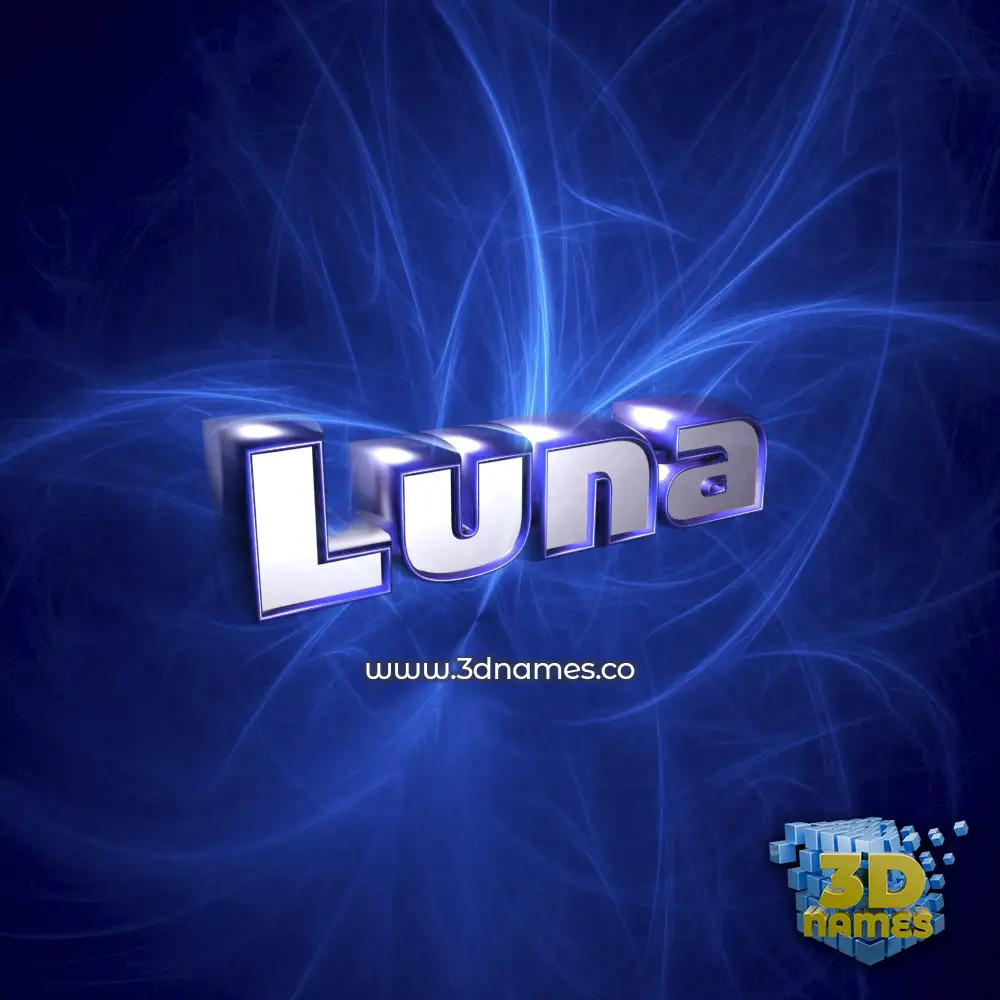 luna in Plasma style - 3D name wallpaper