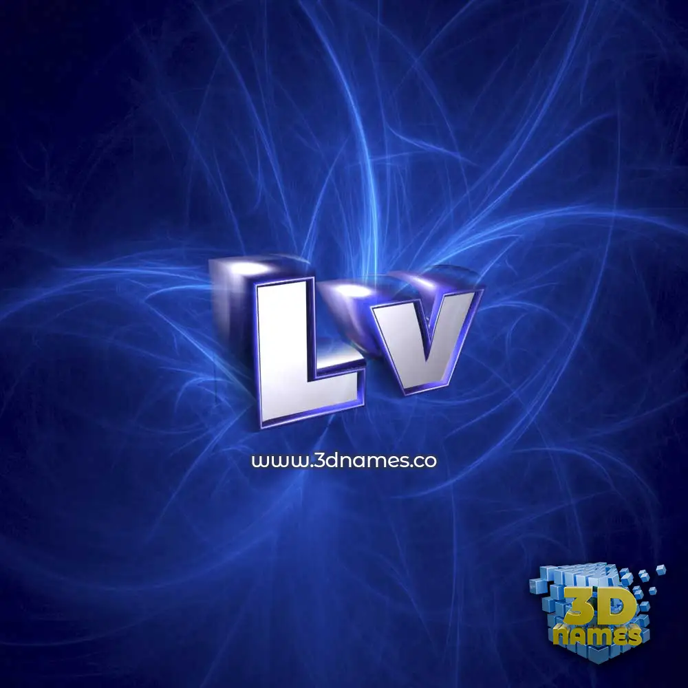lv in Plasma style - 3D name wallpaper