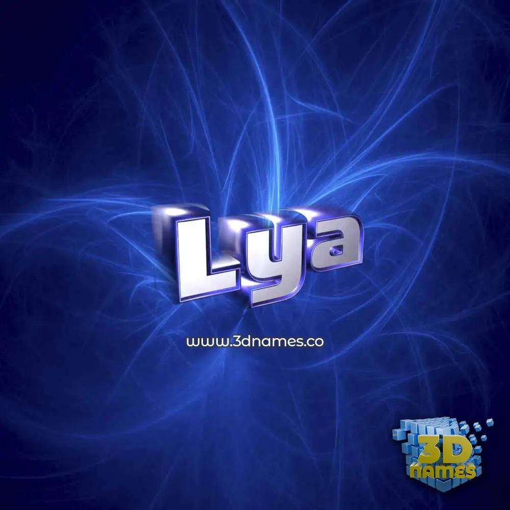 lya in Plasma style - 3D name wallpaper