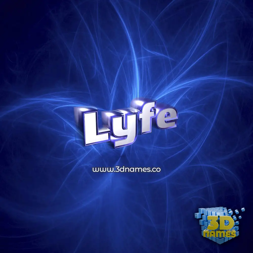 lyfe in Plasma style - 3D name wallpaper