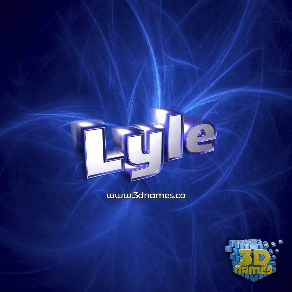 lyle in Plasma style - 3D name wallpaper