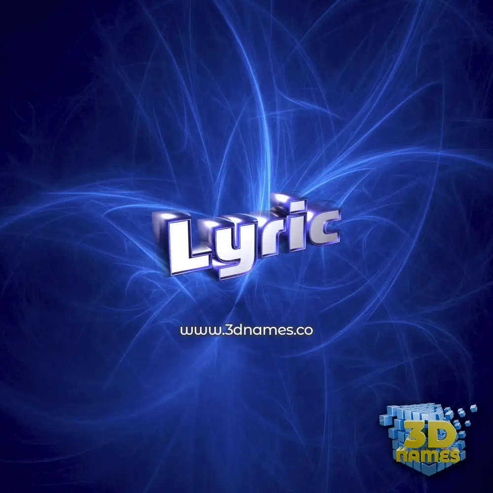 lyric in Plasma style - 3D name wallpaper