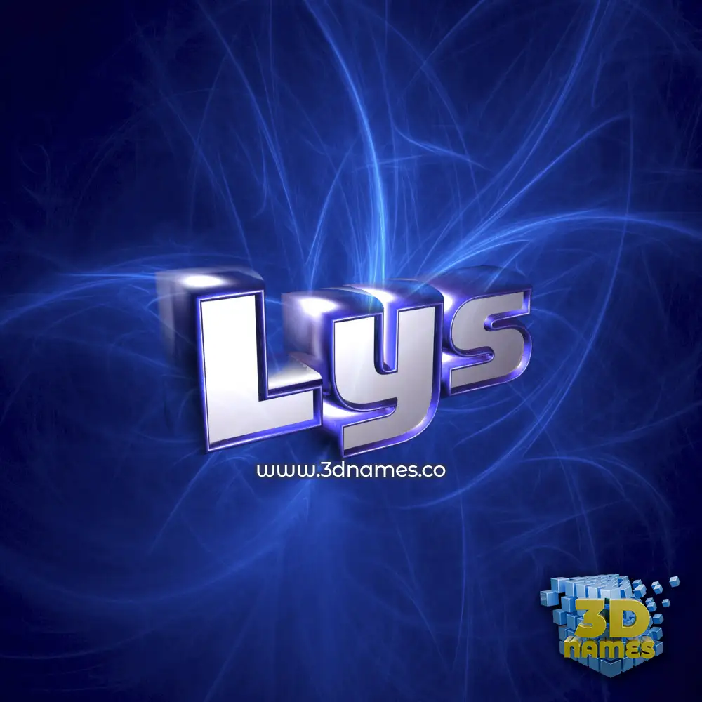 lys in Plasma style - 3D name wallpaper