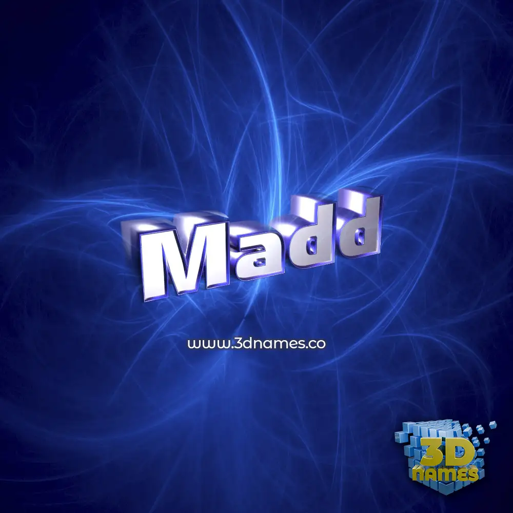 madd in Plasma style - 3D name wallpaper
