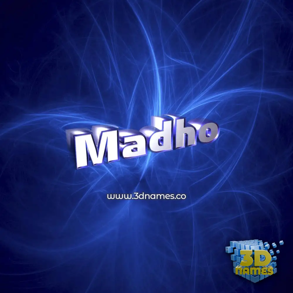 madho in Plasma style - 3D name wallpaper