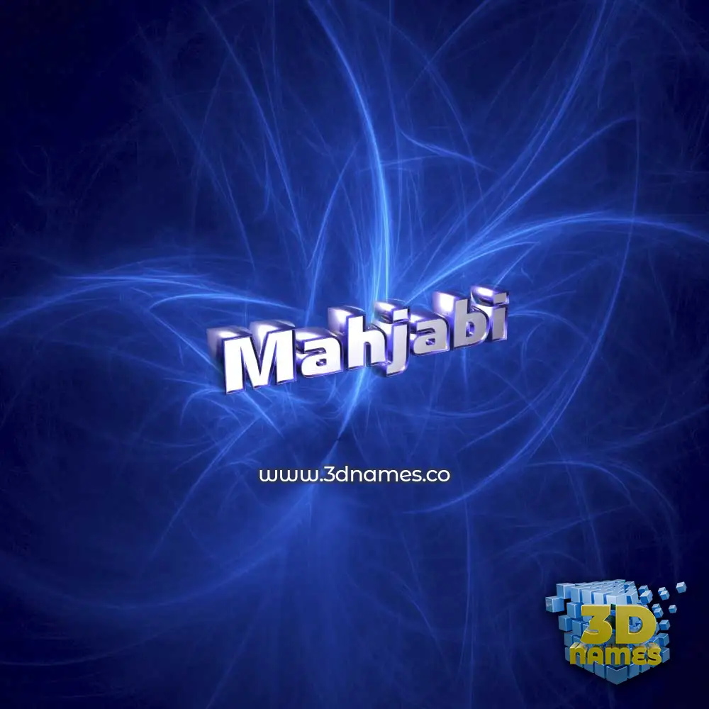 mahjabi in Plasma style - 3D name wallpaper