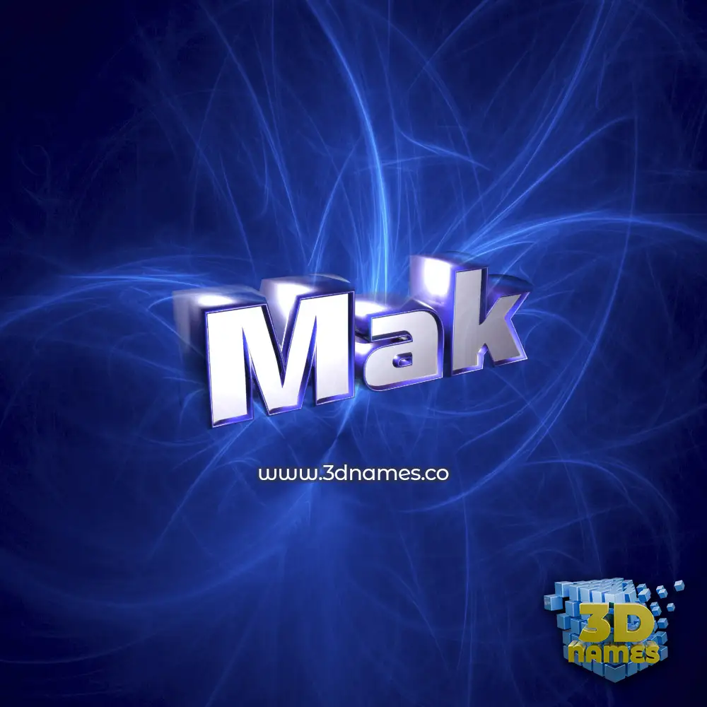 mak in Plasma style - 3D name wallpaper
