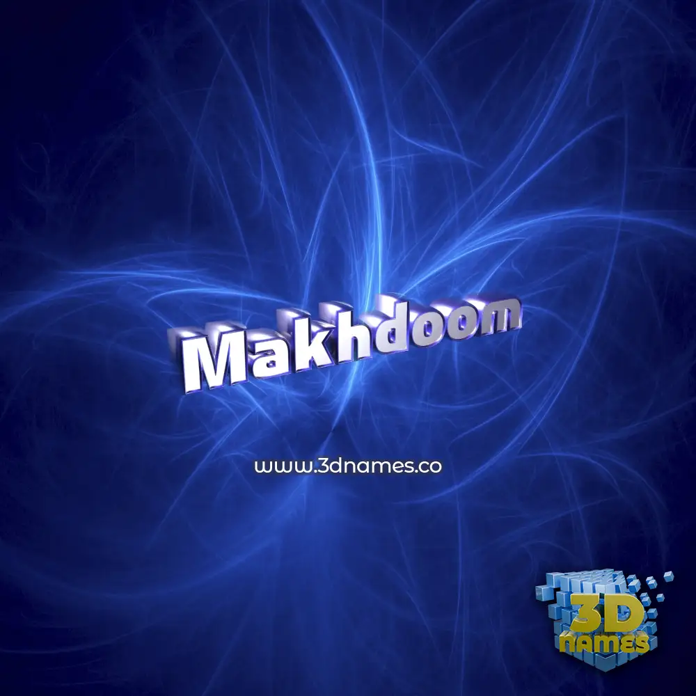 makhdoom in Plasma style - 3D name wallpaper