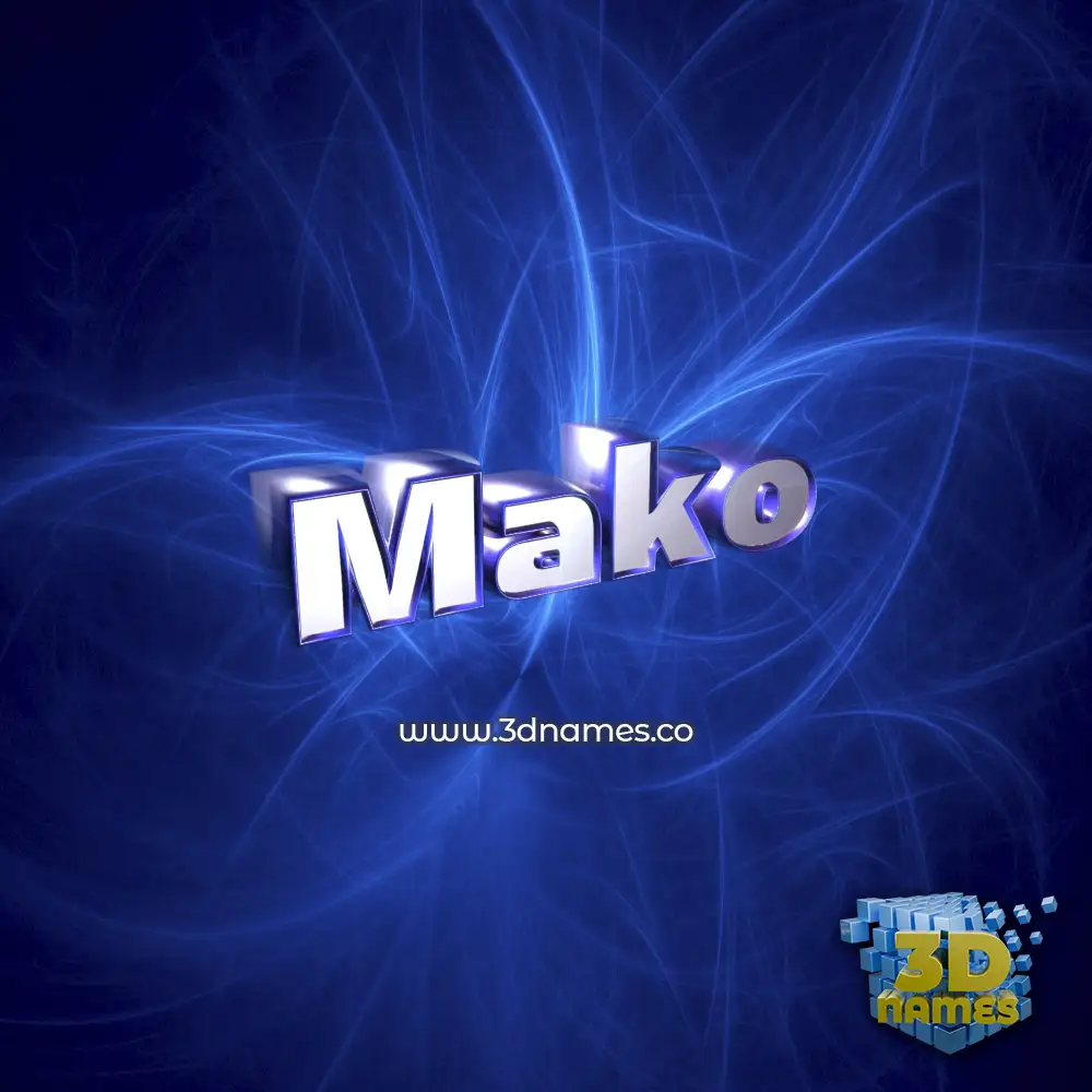 mako in Plasma style - 3D name wallpaper