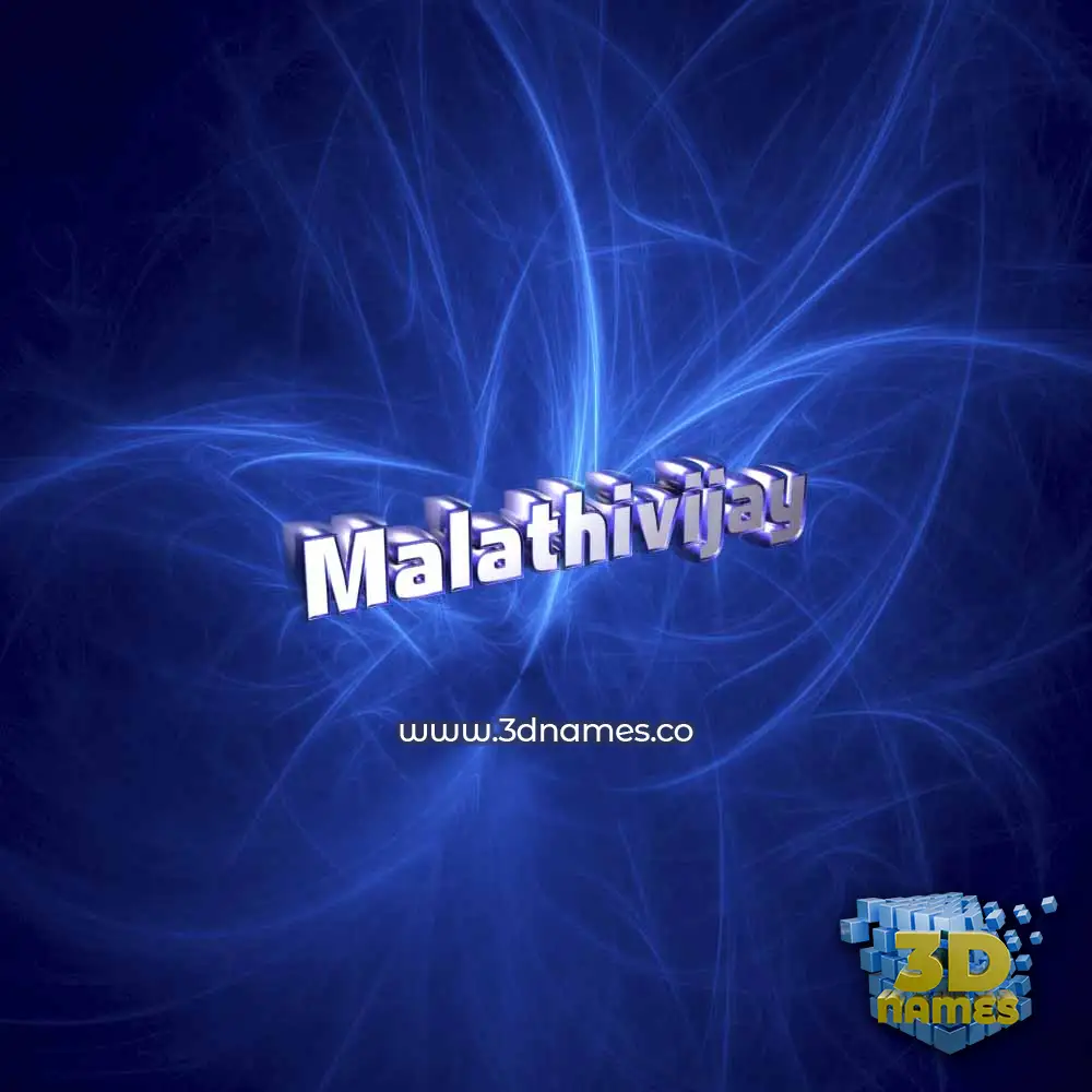malathivijay in Plasma style - 3D name wallpaper