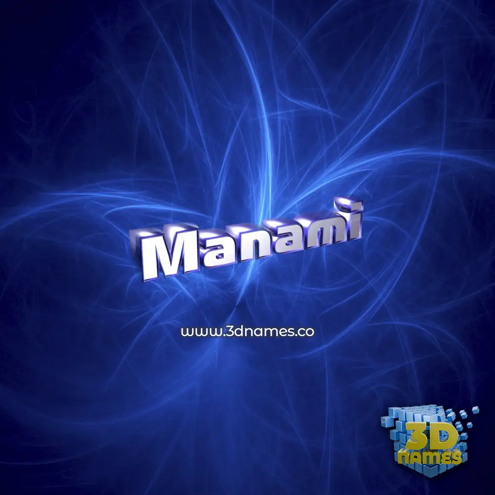 manami in Plasma style - 3D name wallpaper