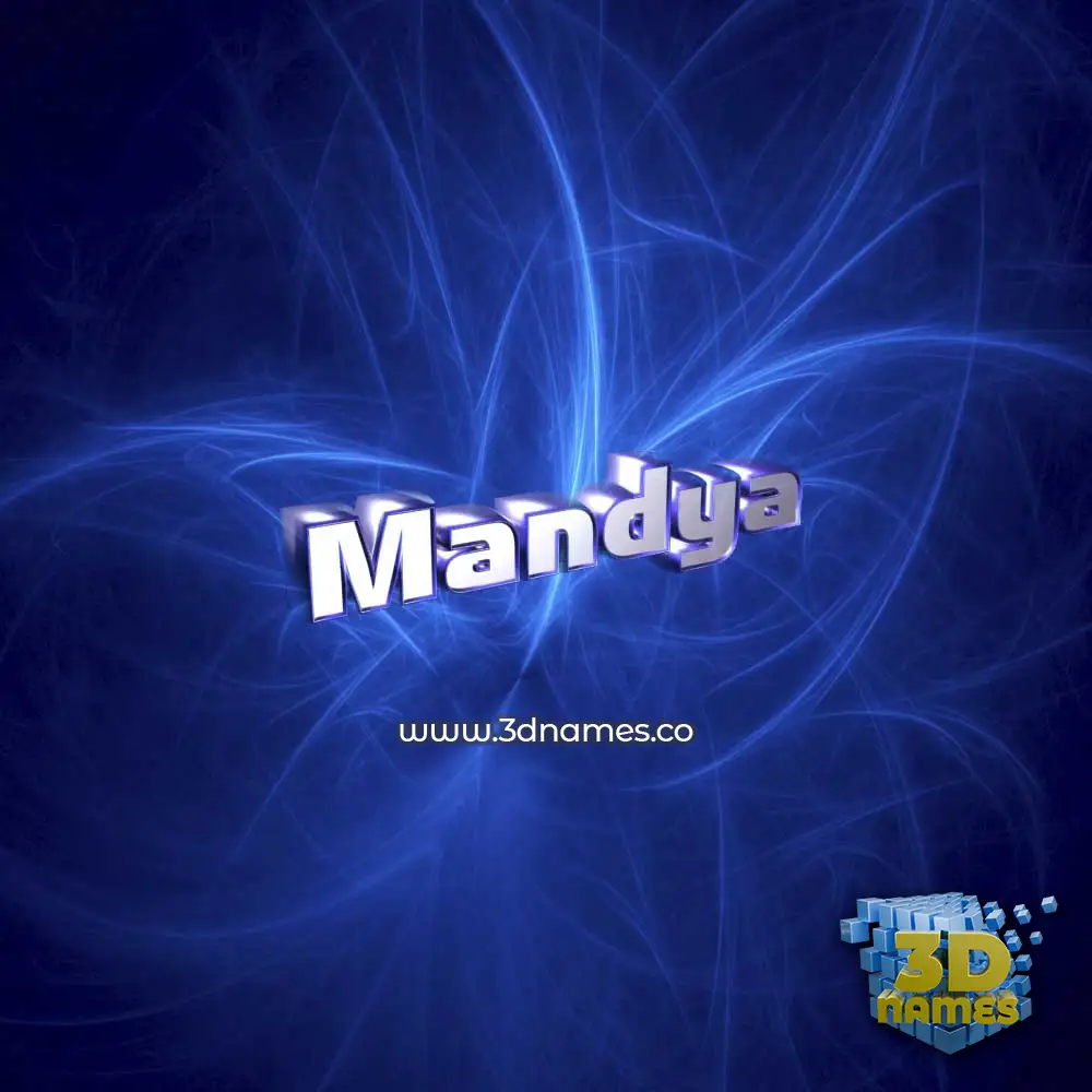 mandya in Plasma style - 3D name wallpaper