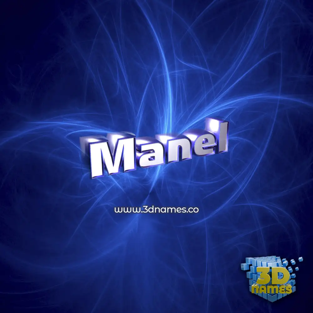 manel in Plasma style - 3D name wallpaper
