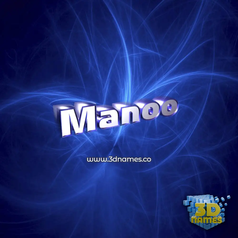 manoo in Plasma style - 3D name wallpaper