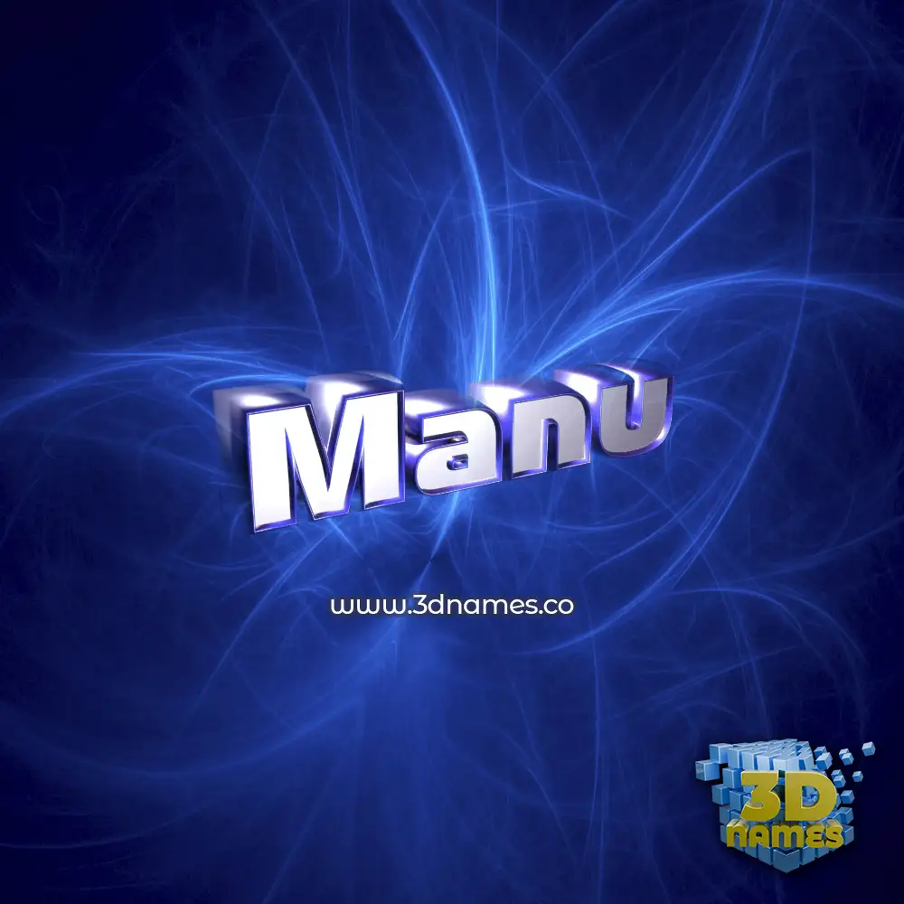 manu in Plasma style - 3D name wallpaper