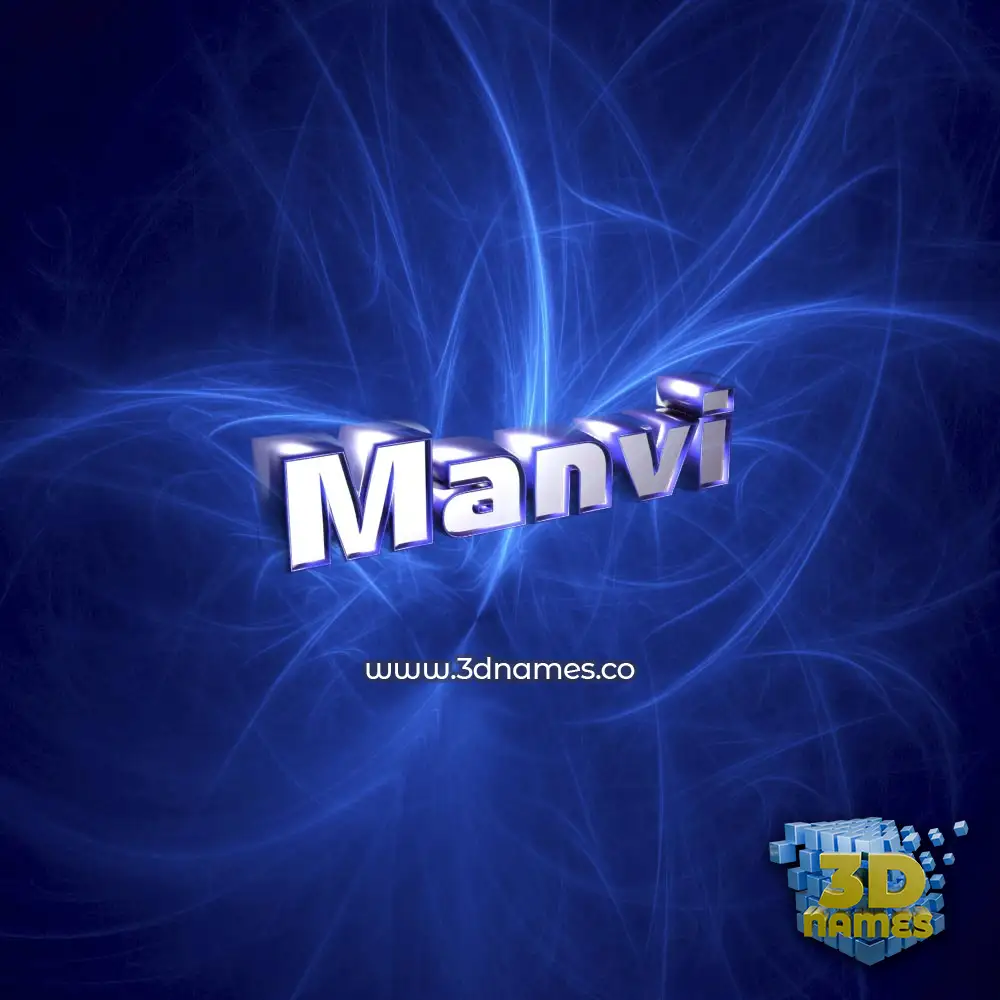 manvi in Plasma style - 3D name wallpaper