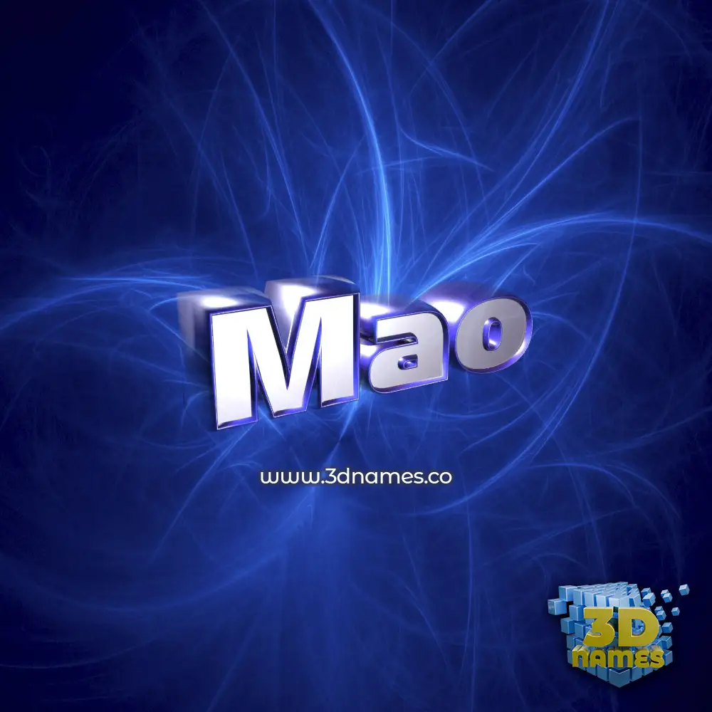 mao in Plasma style - 3D name wallpaper
