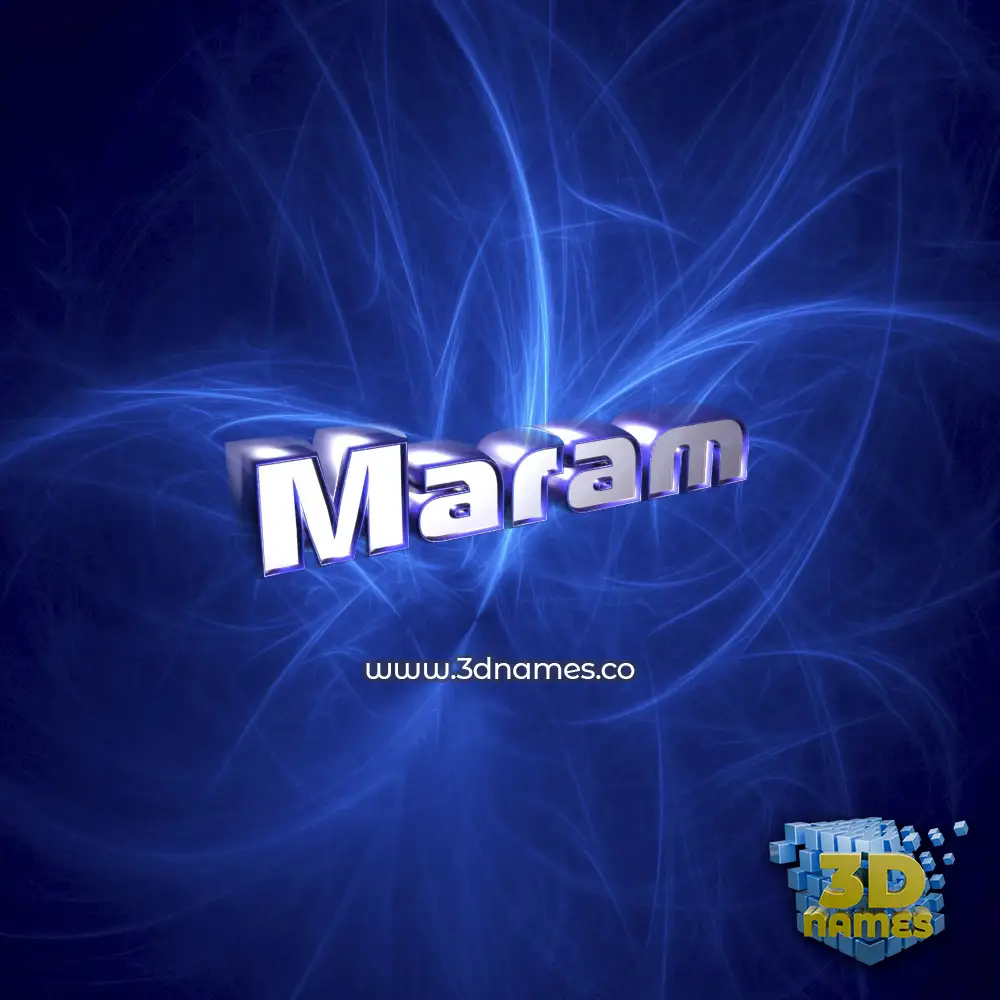 maram in Plasma style - 3D name wallpaper