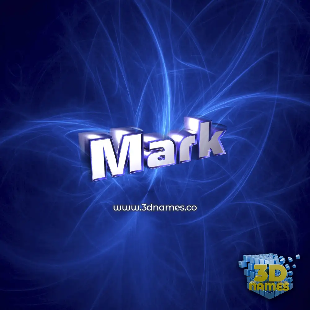 mark in Plasma style - 3D name wallpaper